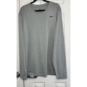 Nike Men's Sz XXL DriFit Legend Reset Long Sleeve Tee HEATHER GRAY DX0993-063